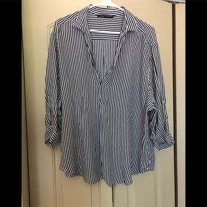 Zara Striking stripe blouse